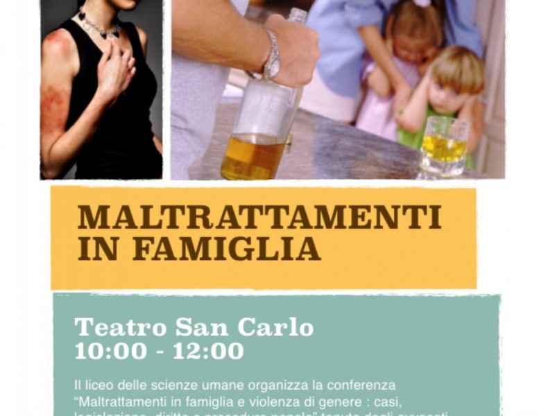 Avv. Nicoletta Parvis –  Teatro San Carlo – 01.12.2016 Maltrattamenti in famiglia